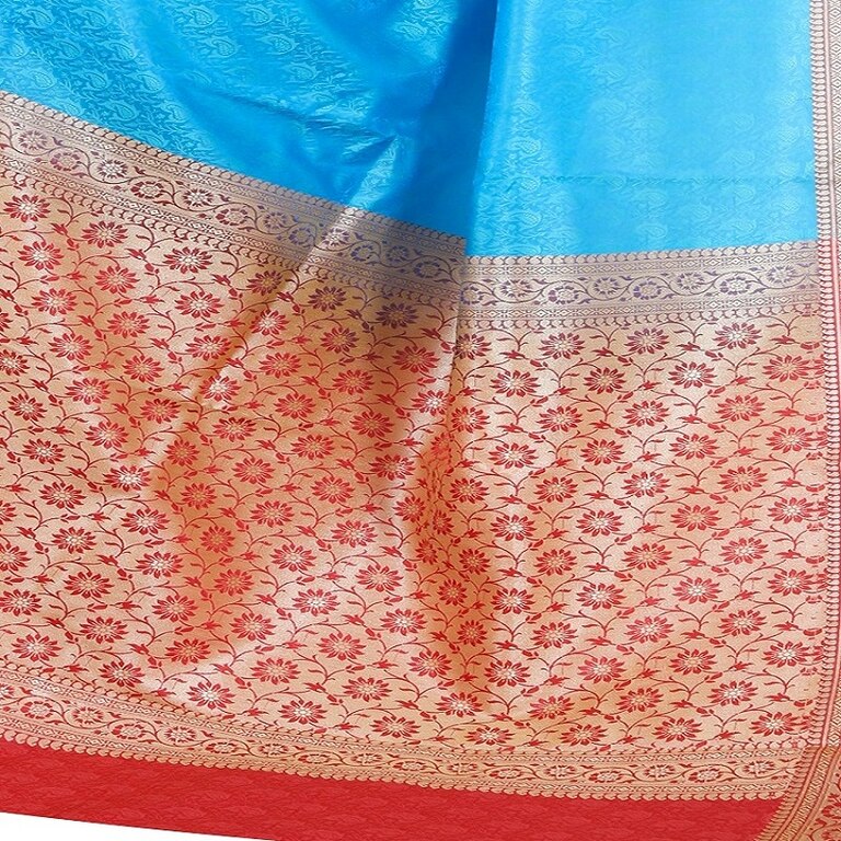 Kamila Creation Embroidered Banarasi Banarasi Silk Saree